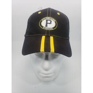 Pittsburgh Pirates Yellow and Black MLB Adjustable Hat Cap NASCAR